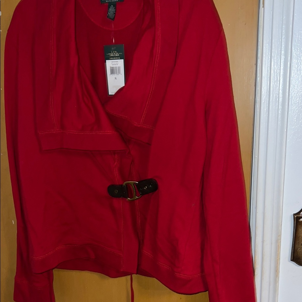 Ralph Lauren Red Blazer Classic Tailored Suit Jacket